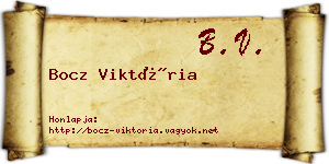 Bocz Viktória névjegykártya